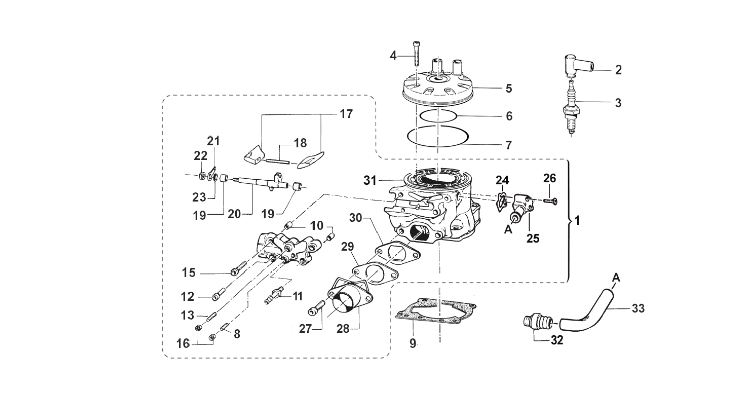 2T 125 MX 2011 - MOTOR - CILINDRO